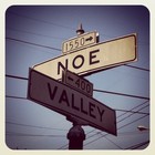 Street sign Noe and Valley intersection